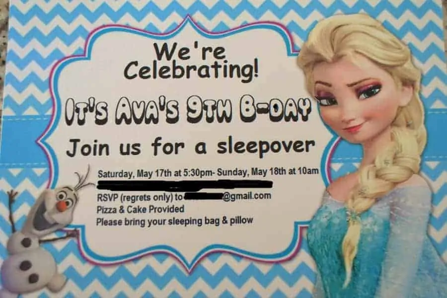 Frozen Birthday Invitations