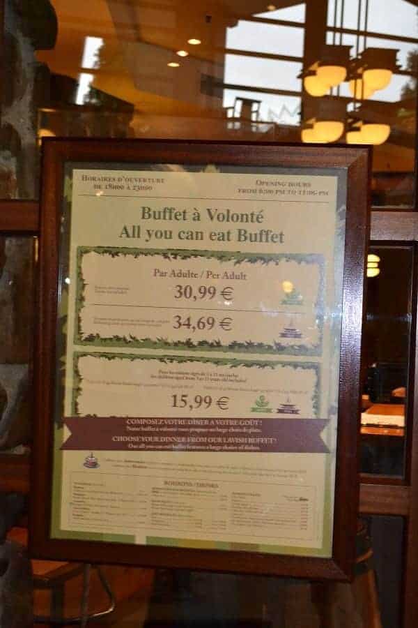 Buffet at Sequoia Lodge