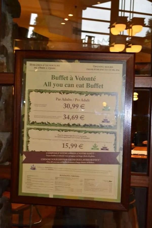 Buffet at Sequoia Lodge