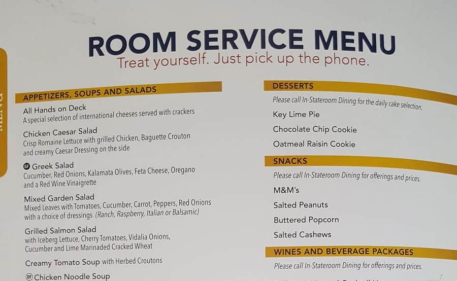 Disney Cruise Room Service Tips