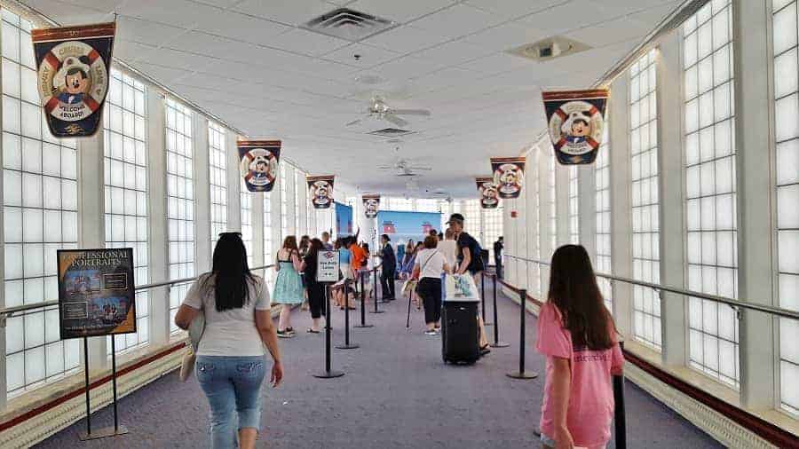 boarding a disney cruise ship