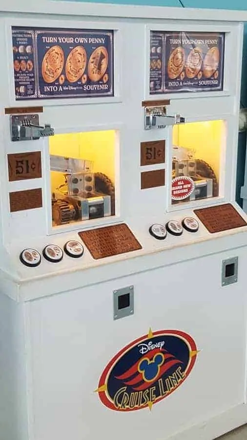 Pressed Penny Machine at the Disney Cruise Terminal