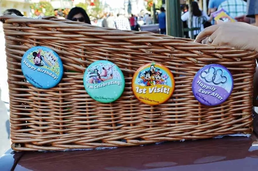 Disney Celebratory Buttons