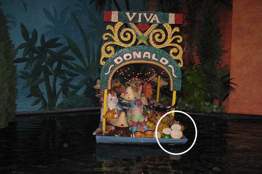 Hidden Mickey in Caballeros Ride