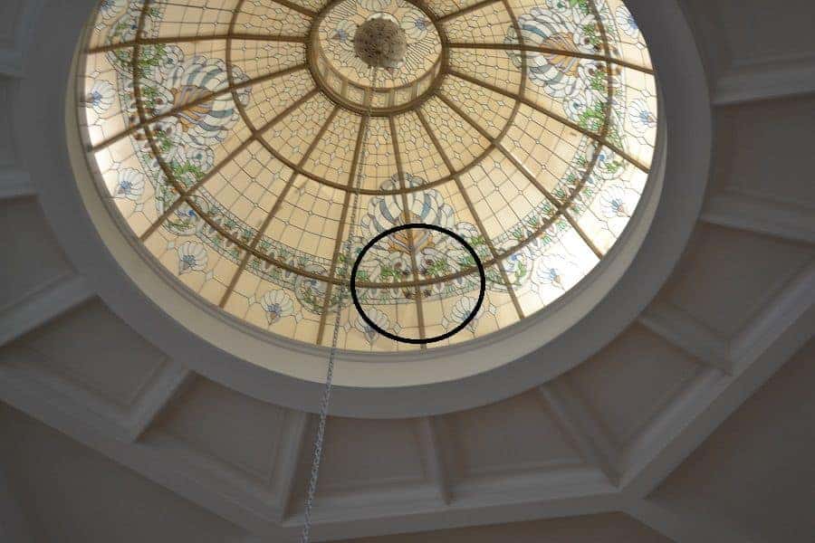 Hidden Mickey in Dome of Grand Floridian