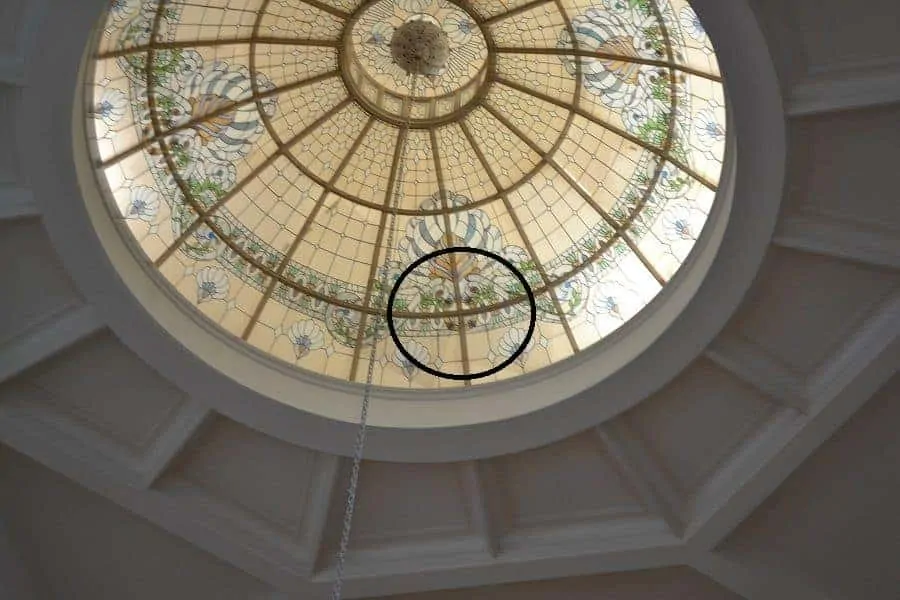 Hidden Mickey in Dome of Grand Floridian
