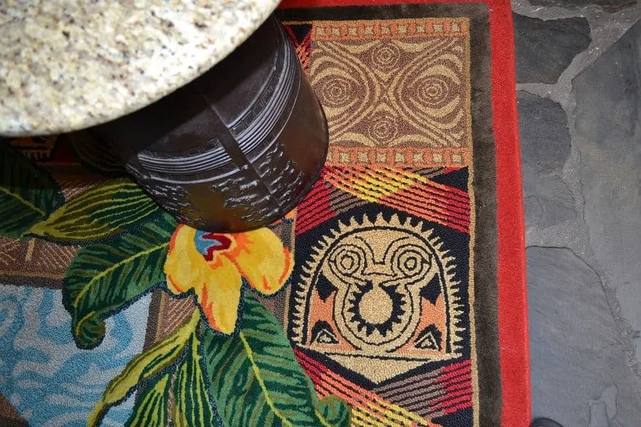 Hidden Mickey in Polynesian Resort Carpet