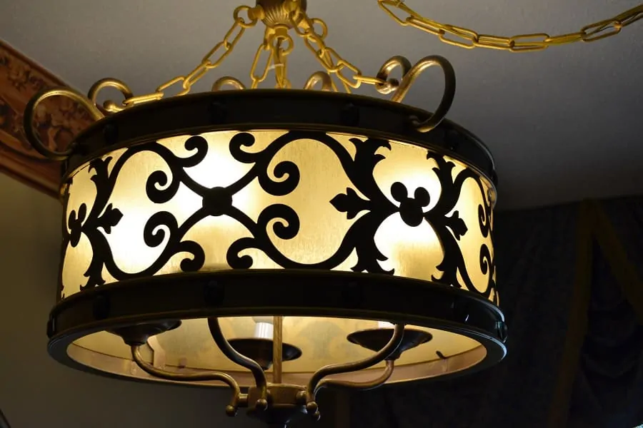 Port Orleans Royal Rooms Light Fixture with hidden Mickeys