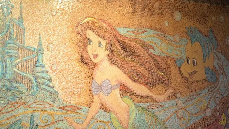 Ariel Mosaic Mural on Disney Wonder