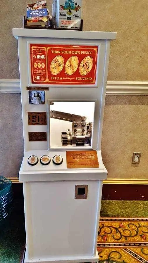 Pressed Penny Machine in Disney World