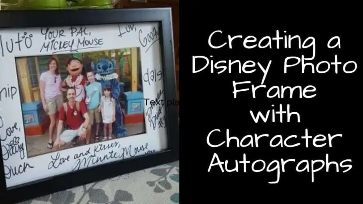 Disney Photo Frame with autographs