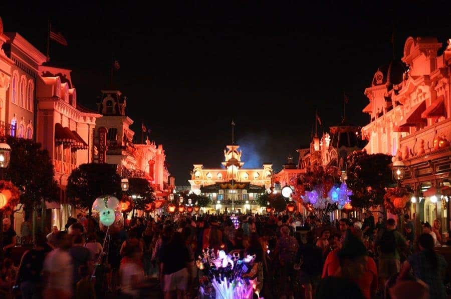 Disney World Halloween Party at Night