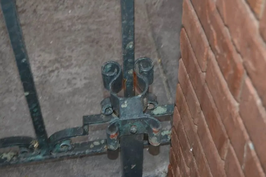 Hidden Mickey on Gate at Haunted Mansion
