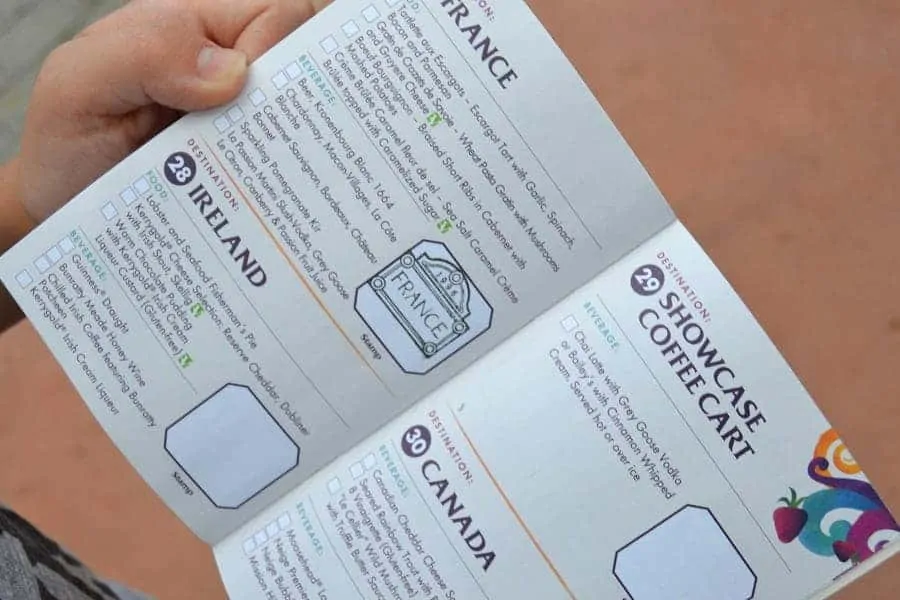 Passport for Epcot International Food & Wine Festival.