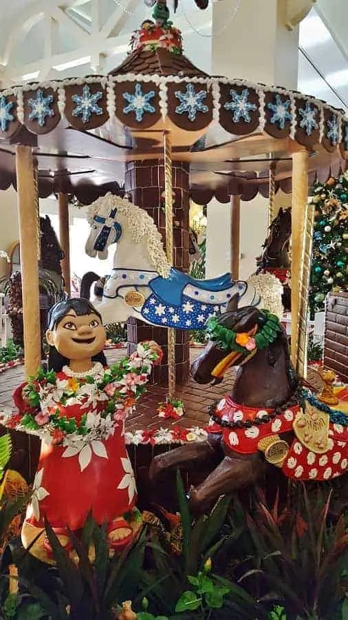 Beach Club Resort Gingerbread Carousel Display