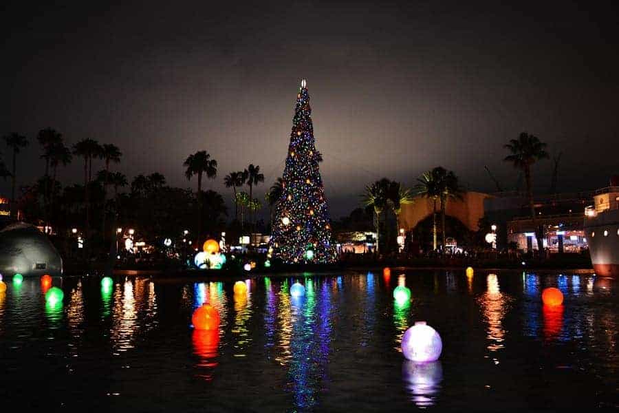 Echo Lake at Hollywood Studios during Christmas