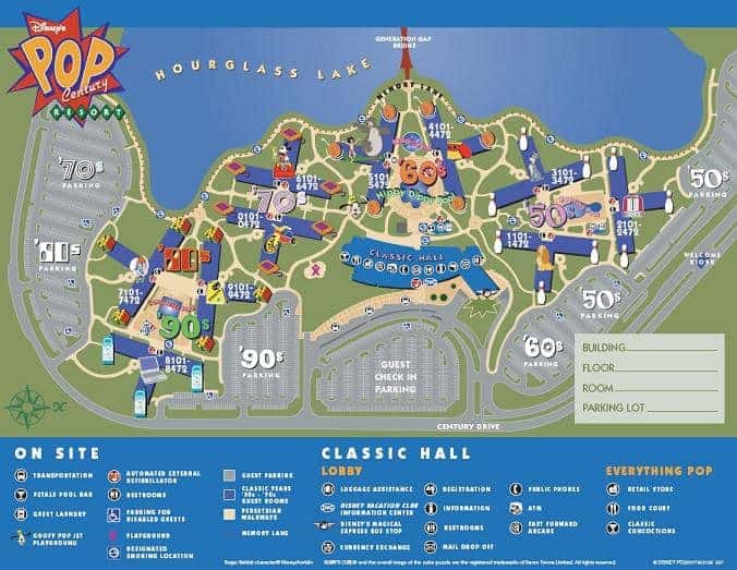 Pop Century Map