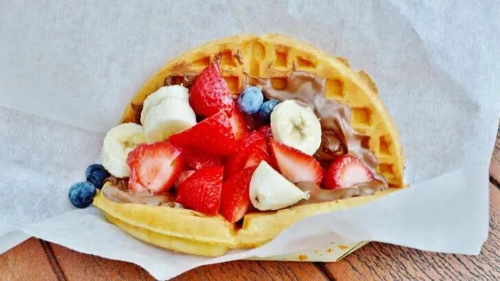 Nutella Waffles with Fruit