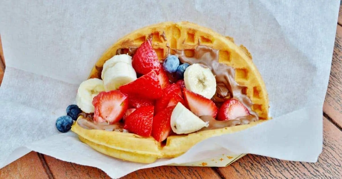 Nutella Waffles with Fruit