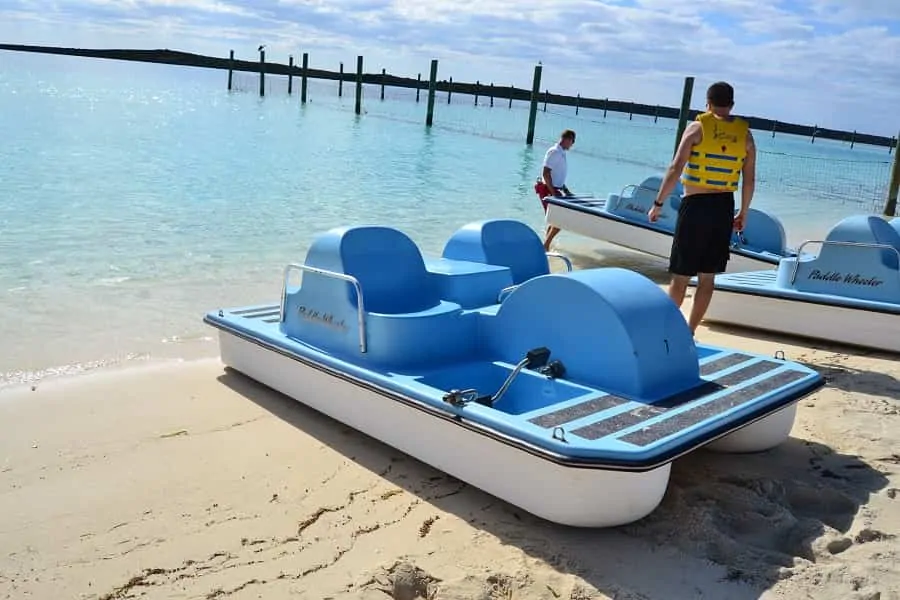 Paddle Boat Rentals in Castaway Cay