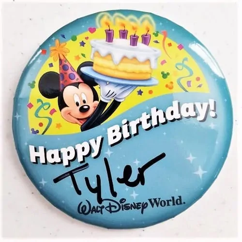 Birthday Button at Disney