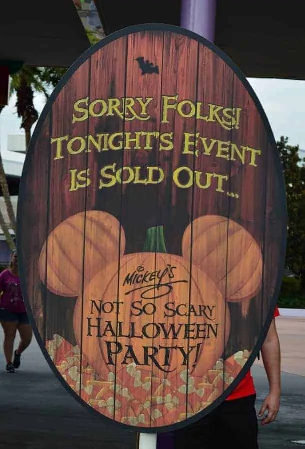Mickey's Not So Scary Halloween Party Tickets are SOLD OUT