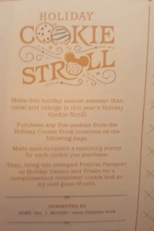 Epcot Holiday Cookie Stroll