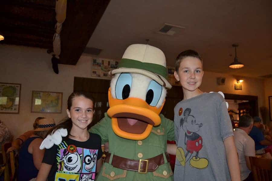 Donald Duck at Tusker House