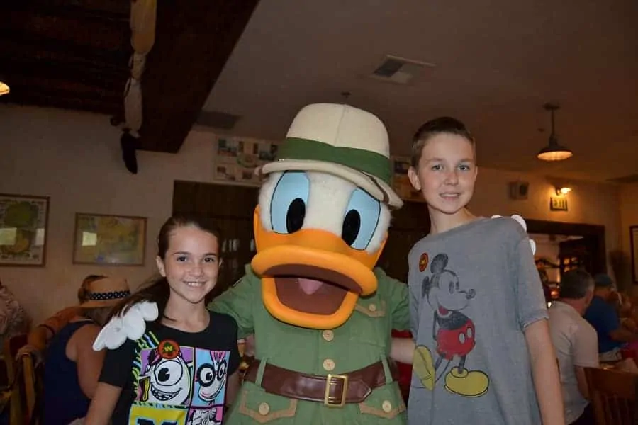Donald Duck at Tusker House