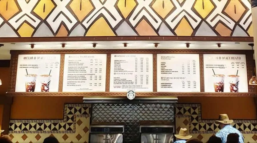 Disney Starbucks Menu