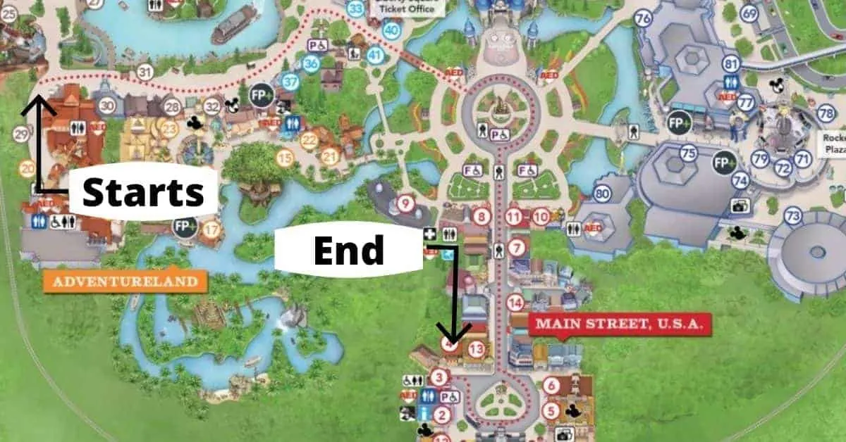 Magic Kingdom Festival of Fantasy Parade Route