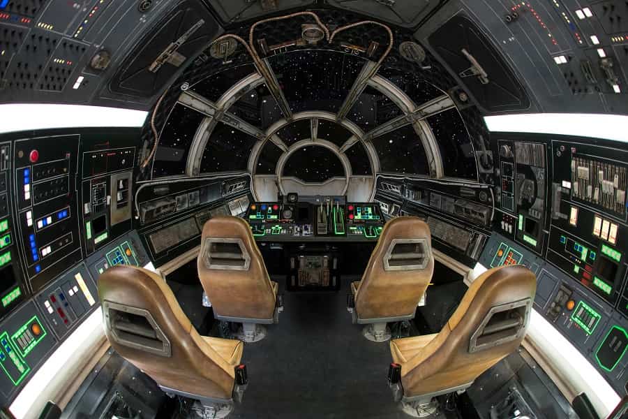 Inside the Millennium Falcon at Disneyland Galaxy Edge