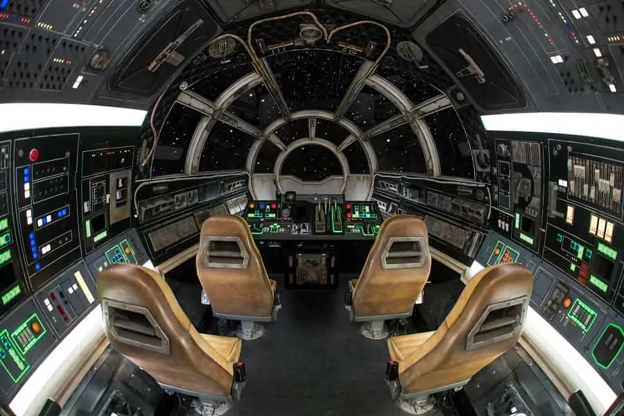 Inside the Millennium Falcon at Disneyland Galaxy Edge