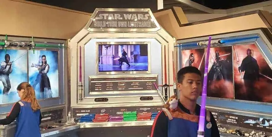 Build your own Lightsaber in Disney World