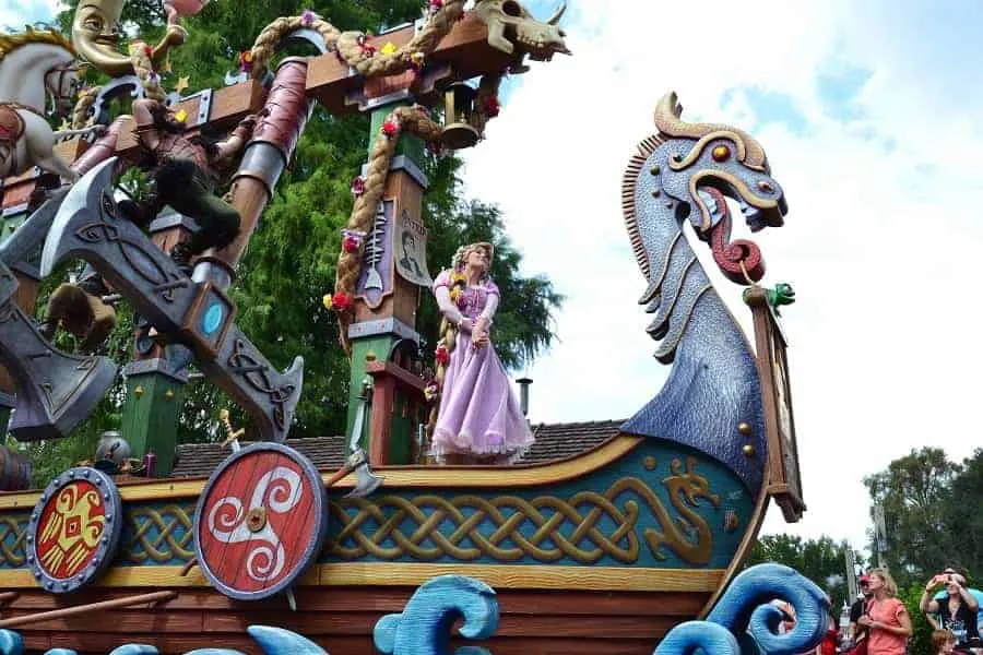 Rapunzel Parade Float in Magic Kingdom