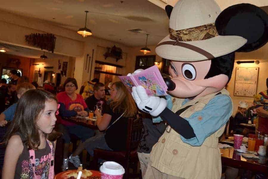 Meeting Mickey at Tusker House