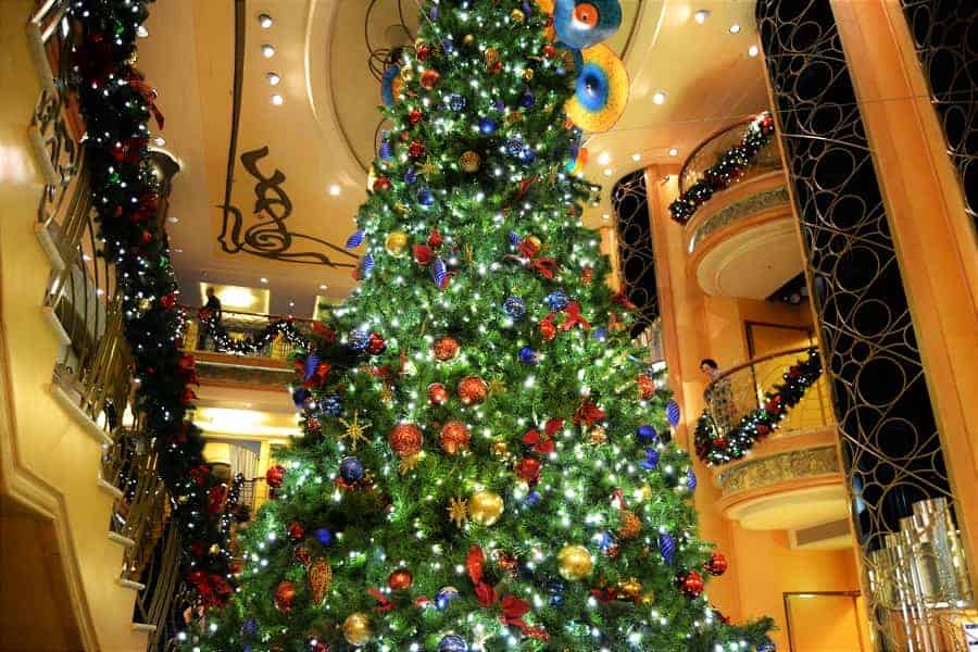 Disney Christmas Cruise Decorations on the Ship