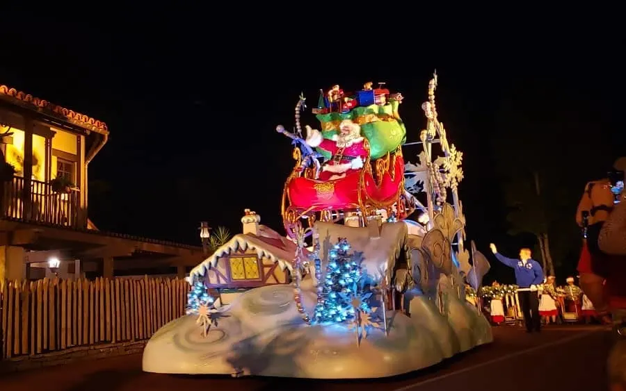 Santa at Disney Christmas Parade