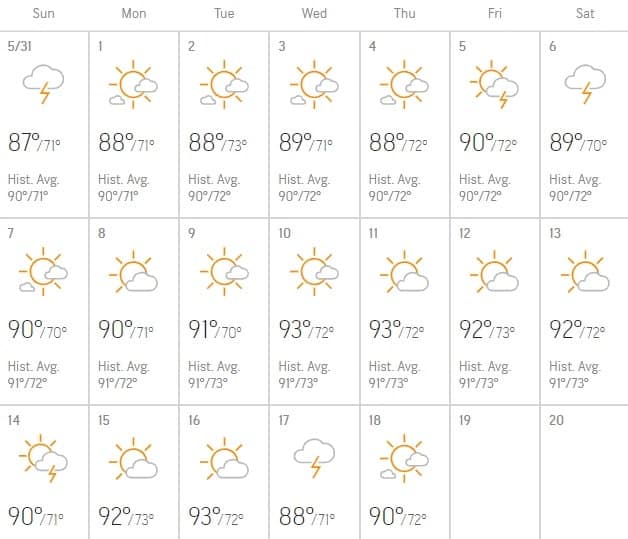 Weather in Disney in June