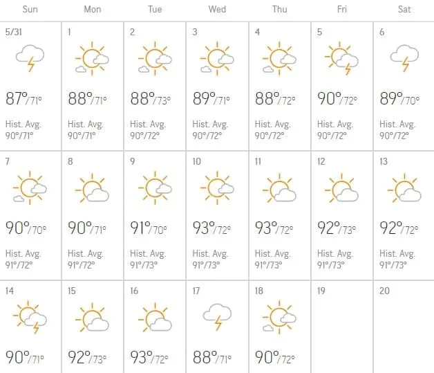 Weather in Disney in June