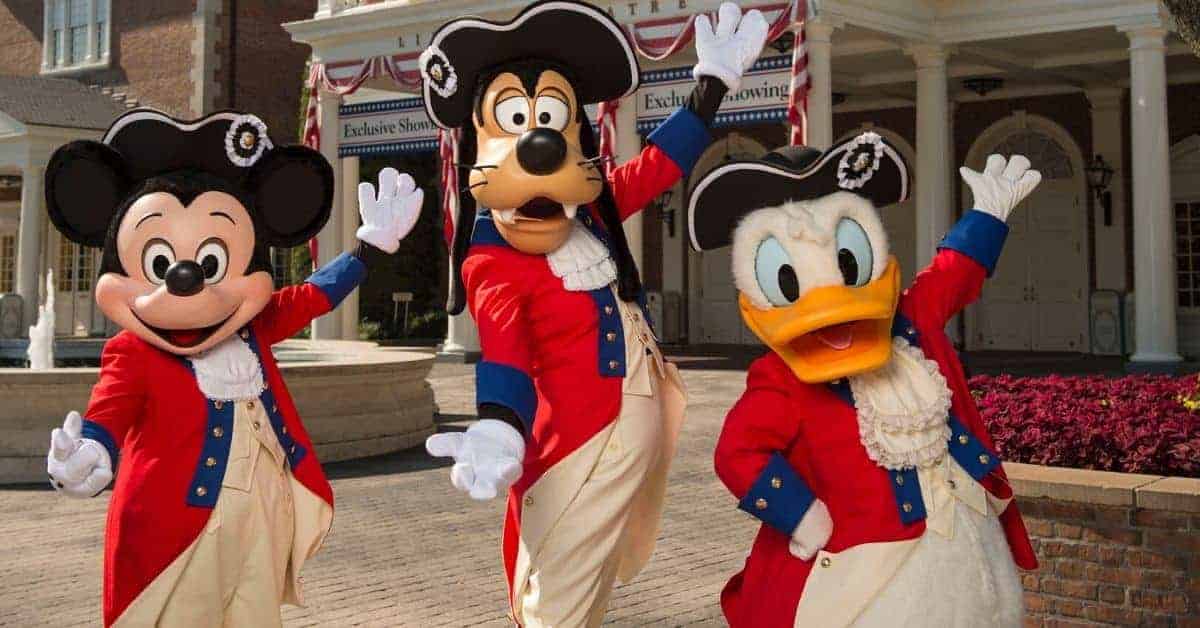 Disney Characters at Disney World in July