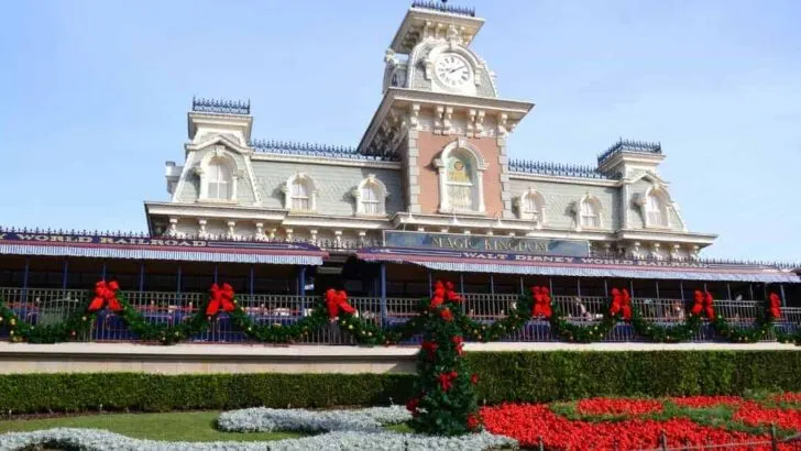 Magic Kingdom Entrance at Christmas