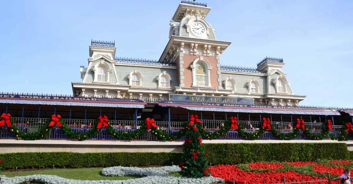 Magic Kingdom Entrance at Christmas