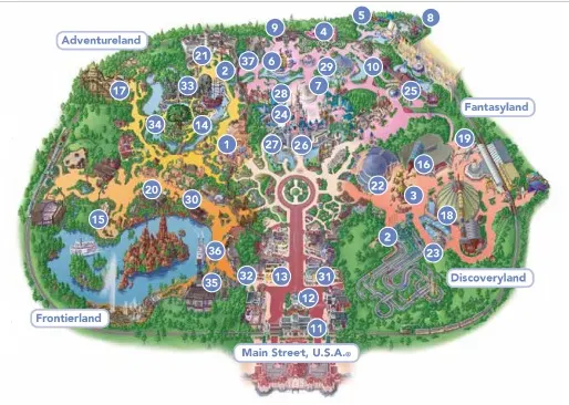 Disneyland in Paris Map