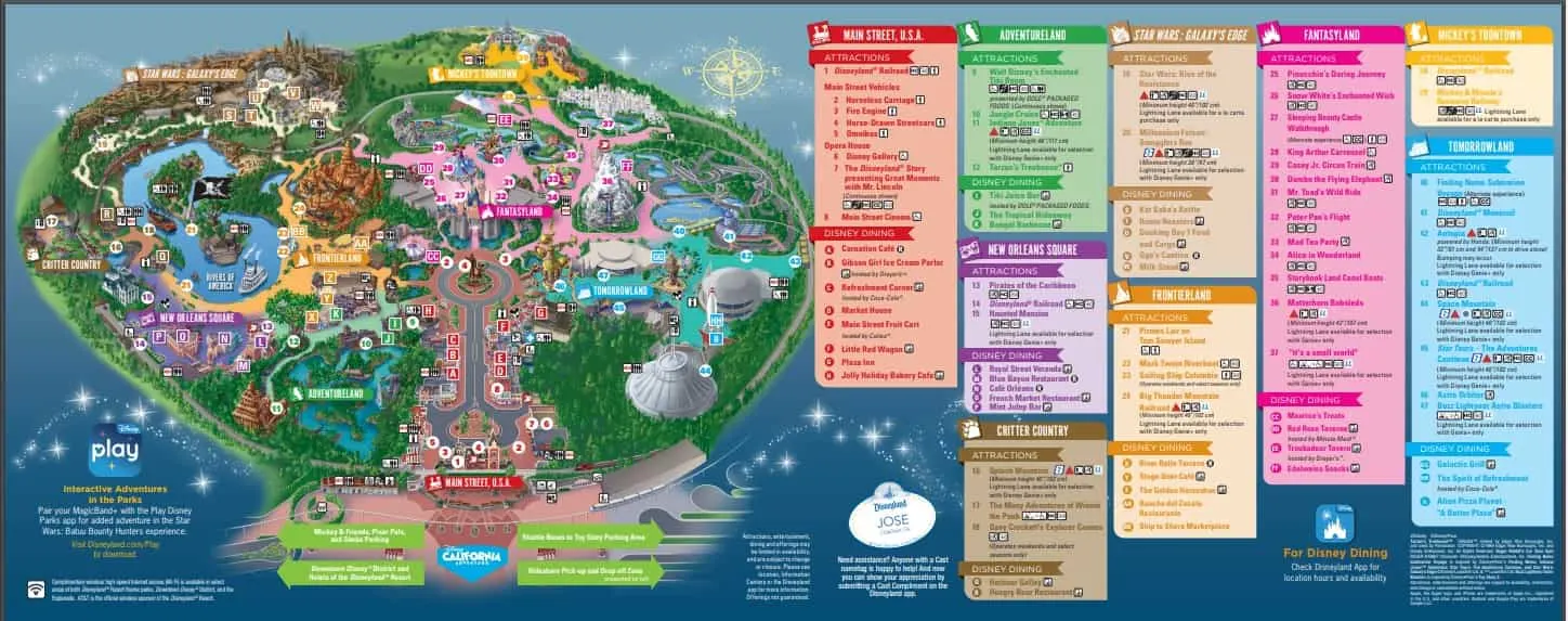 2023 Disneyland Map
