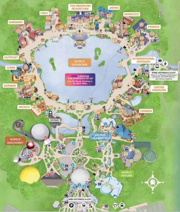 2023 EPCOT Map Disney Insider Tips