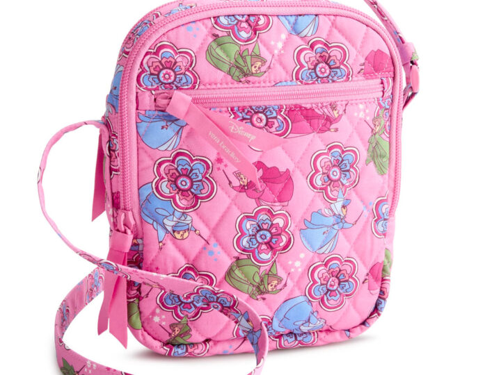 Image for Disney Sullivan Crossbody in
Aurora Pink Swirls Fairies