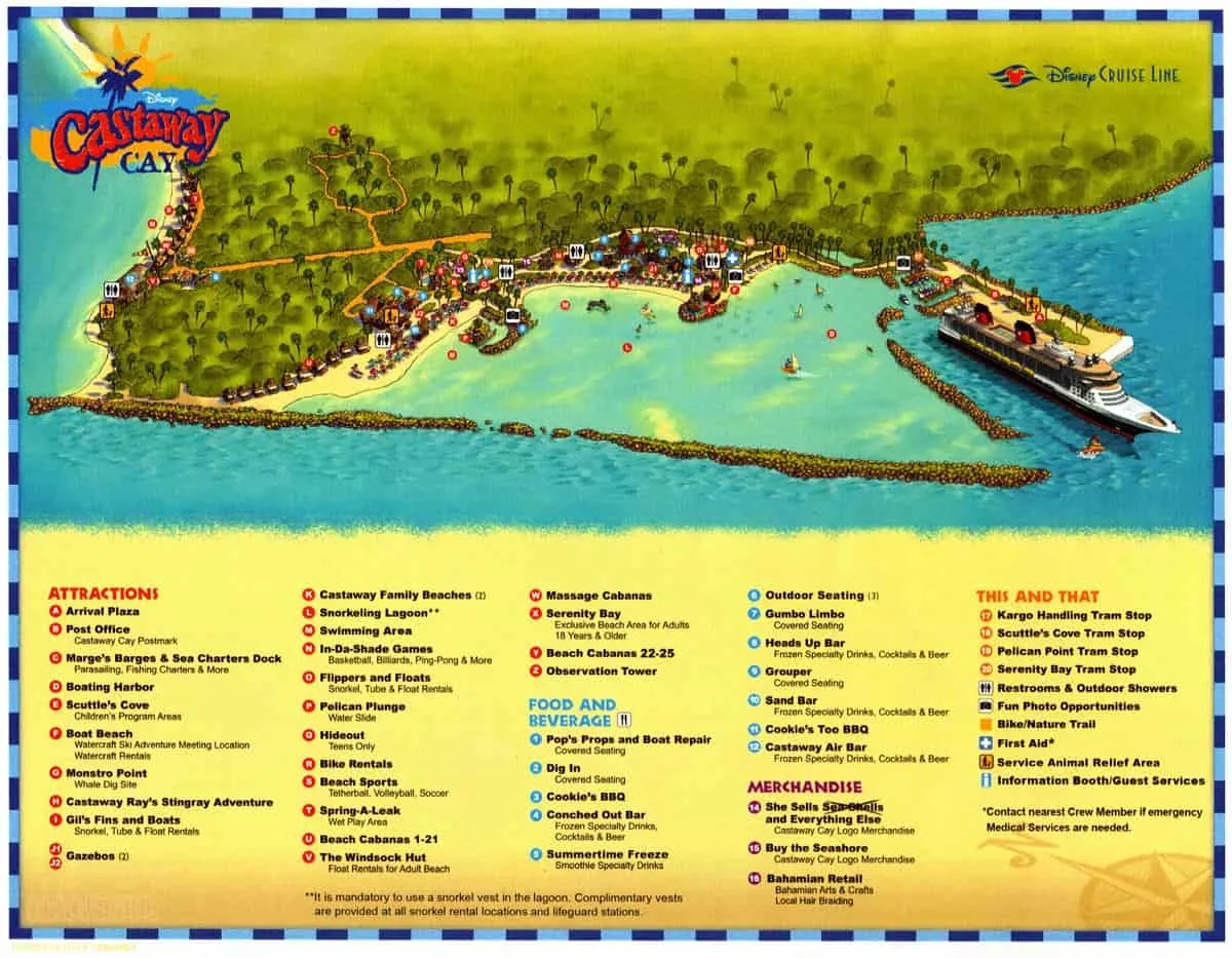Castaway Cay map