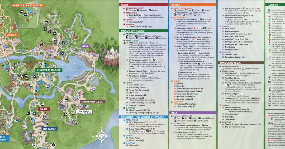 Animal Kingdom Map 2024