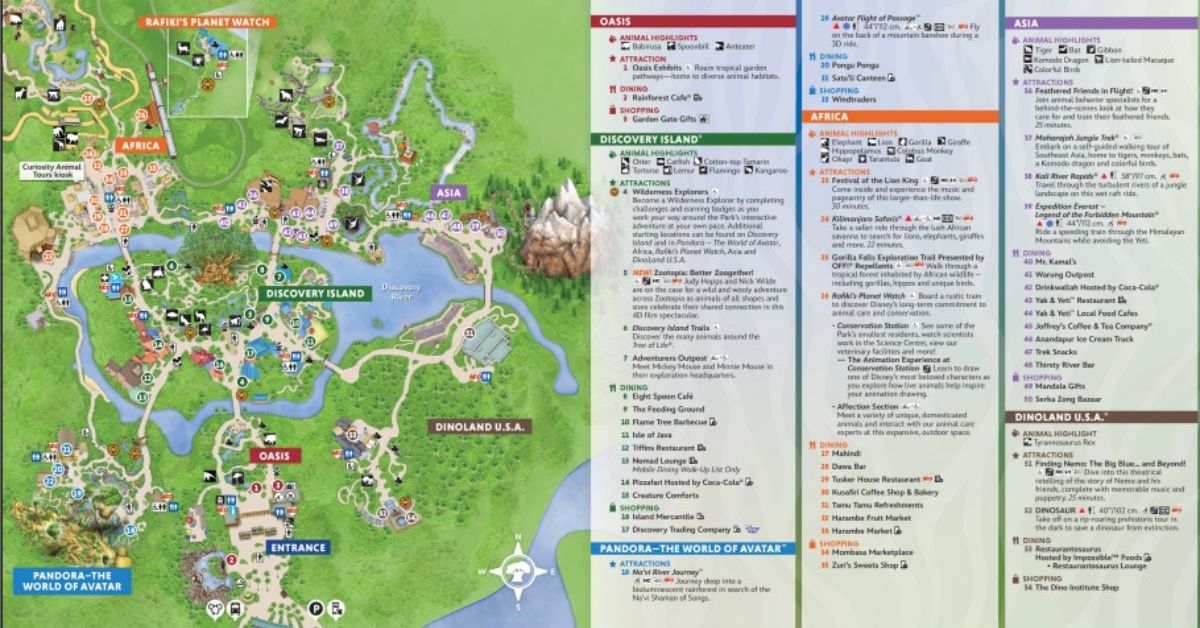 Animal Kingdom map 2026